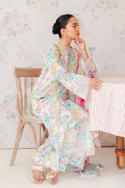 Afrozeh | The Floral Charm | Vanilla - Pakistani Dress - Maria Faisal