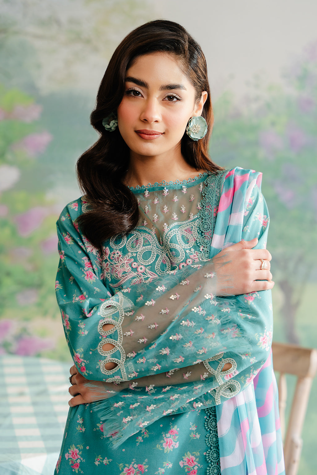 Afrozeh | The Floral Charm | Erasmus - Pakistani Dress - Maria Faisal