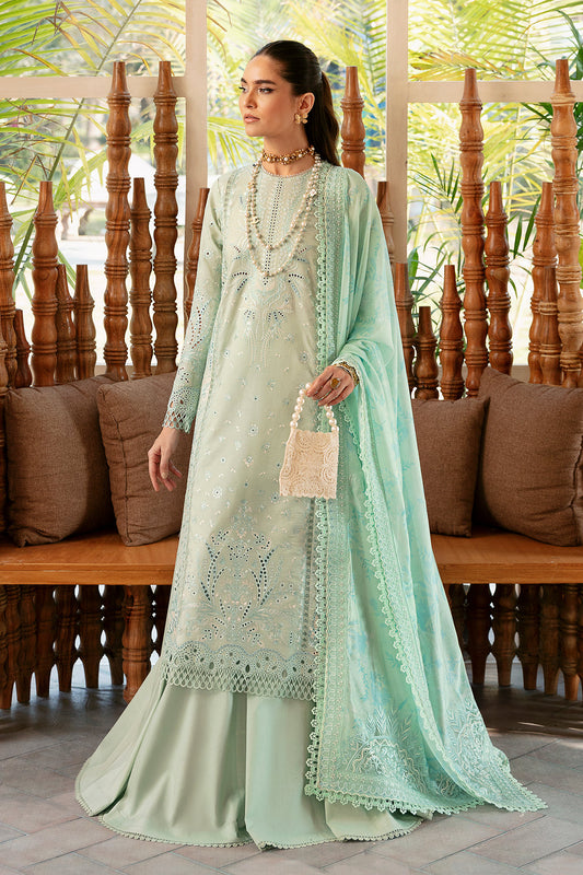 Afrozeh | Cascade Luxury Lawn 24 | Willow - Designer Suit - Maria Faisal