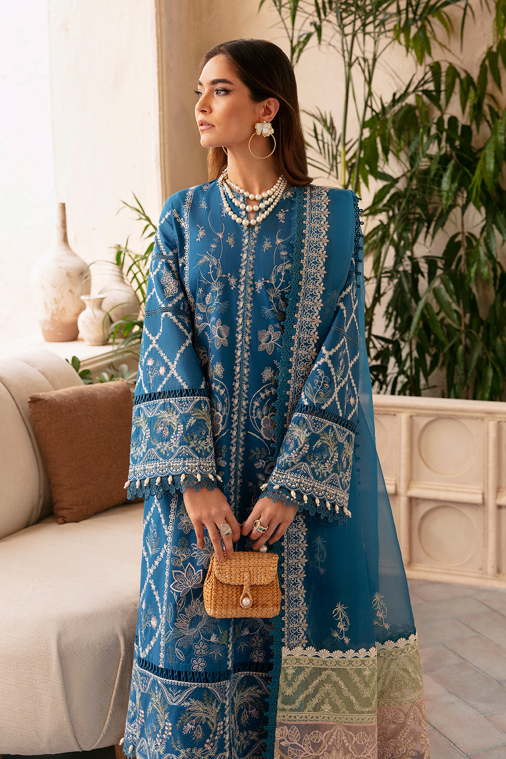 Afrozeh | Cascade Luxury Lawn 24 | Amelia - Designer Suit - Maria Faisal