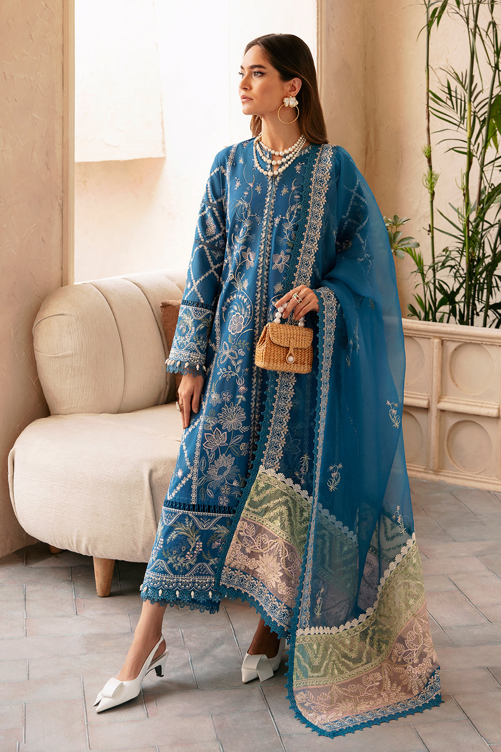 Afrozeh | Cascade Luxury Lawn 24 | Amelia - Designer Suit - Maria Faisal