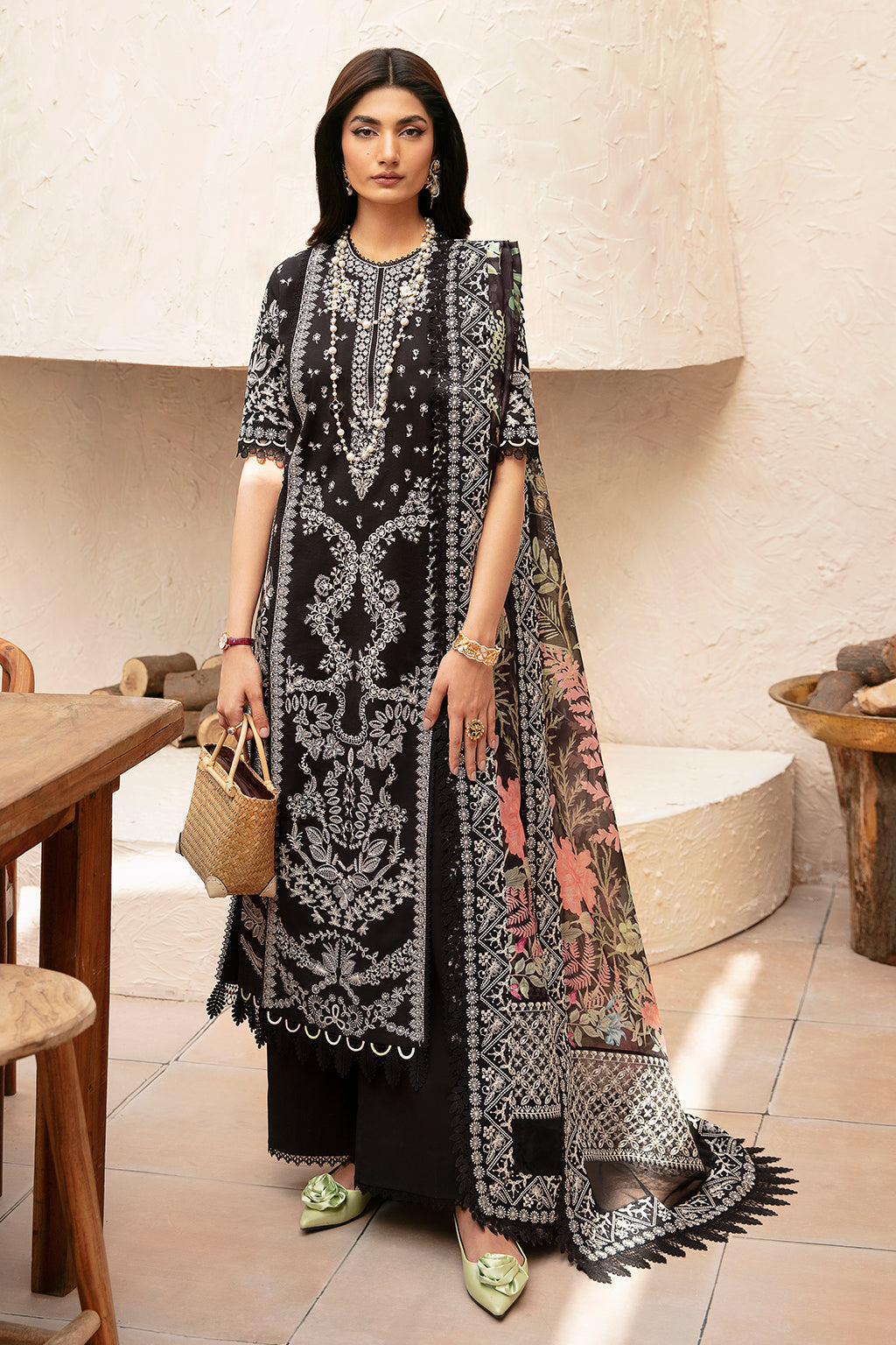 Afrozeh | Cascade Luxury Lawn 24 | Mila - Designer Suit - Maria Faisal