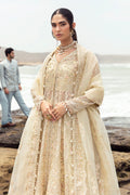 Afrozeh Dastangoi Wedding Formal'24 AROOHI - Lemon Pakistani Dress with intricate embroidery and embellishments. Shop elegant Asian dresses at Maria Faisal.