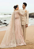 Afrozeh Dastangoi Wedding Formal'24 SHAHNOOR - Powder Pink Pakistani Dress with intricate embroidery and embellishments. Shop elegant Asian dresses at Maria Faisal.