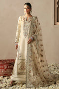 Afrozeh Divani Silk Edit 24 Arjumand – Off White Pakistani Dress with intricate embroidery and embellishments. Shop elegant Asian dresses at Maria Faisal.