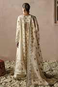 Afrozeh Divani Silk Edit 24 Arjumand – Off White Pakistani Dress with intricate embroidery and embellishments. Shop elegant Asian dresses at Maria Faisal.