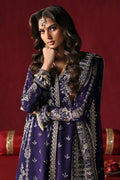 Afrozeh Divani Silk Edit 24 Kaneez – Purple Pakistani Dress with intricate embroidery and embellishments. Shop elegant Asian dresses at Maria Faisal.