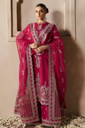 Afrozeh Divani Silk Edit 24 Shabana – Burgundy Pakistani Dress with intricate embroidery and embellishments. Shop elegant Asian dresses at Maria Faisal.