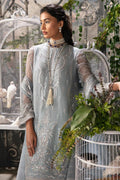 Afrozeh La Fuchsia 24 Caroline – Ice Blue Pakistani Bridal Dress with intricate embroidery and embellishments. Shop elegant Asian dresses at Maria Faisal.