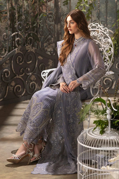 Afrozeh La Fuchsia 24 Elyssa – Light Purple Pakistani Dress with intricate embroidery and embellishments. Shop elegant Asian dresses at Maria Faisal.