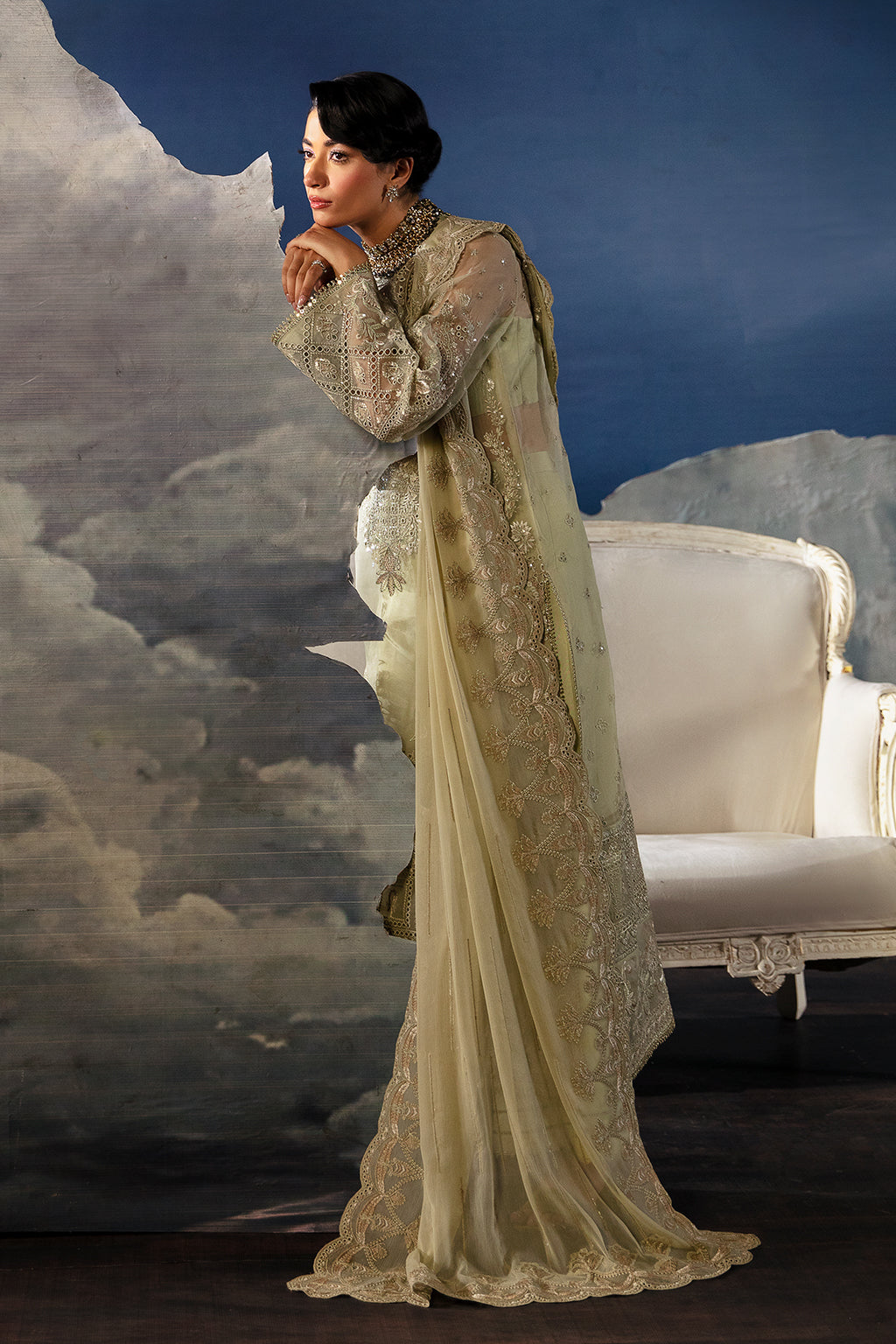 Afrozeh | La Fuchsia Festive 24 | Zelena - Pakistani Dress - Maria Faisal
