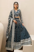 Afrozeh Shehnai Wedding Formals 24 - Teal Green Pakistani Dress with intricate embroidery and embellishments. Shop elegant Asian dresses at Maria Faisal.