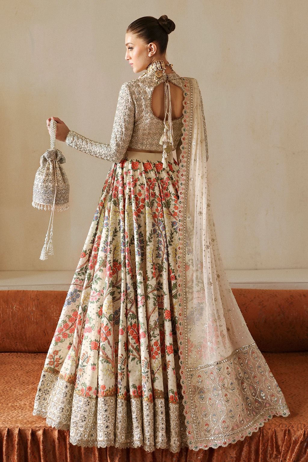 Afrozeh Shehnai Wedding Formals 24 Gulnar - Off White Pakistani Dress with intricate embroidery and embellishments. Shop elegant Asian dresses at Maria Faisal.