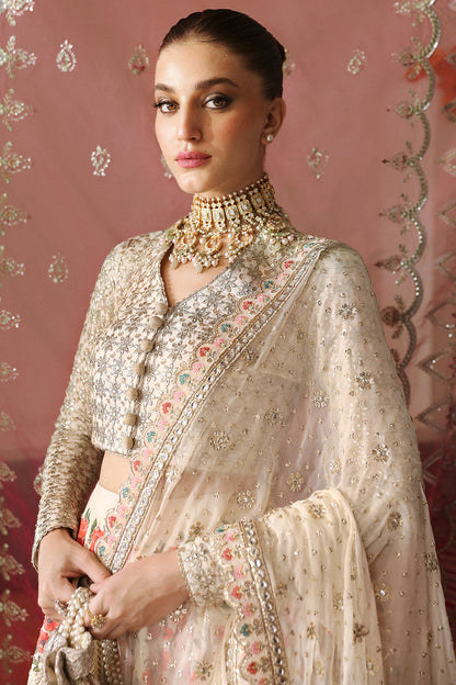 Afrozeh Shehnai Wedding Formals 24 Gulnar - Off White Pakistani Dress with intricate embroidery and embellishments. Shop elegant Asian dresses at Maria Faisal.