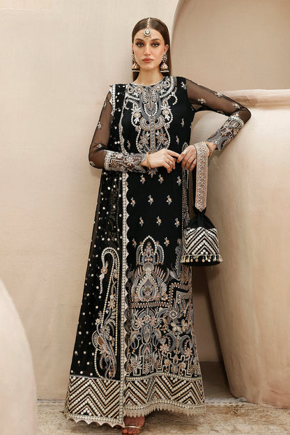 Afrozeh Shehnai Wedding Formals 24 Reshma - Black Pakistani Dress with intricate embroidery and embellishments. Shop elegant Asian dresses at Maria Faisal.