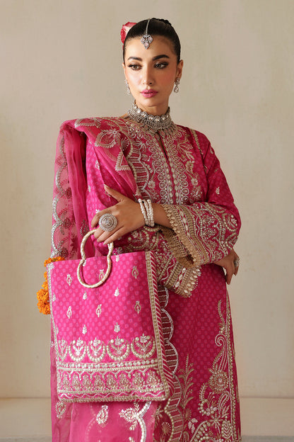 Afrozeh Shehnai Wedding Formals 24 Yasmin - Magenta Pakistani Dress with intricate embroidery and embellishments. Shop elegant Asian dresses at Maria Faisal.