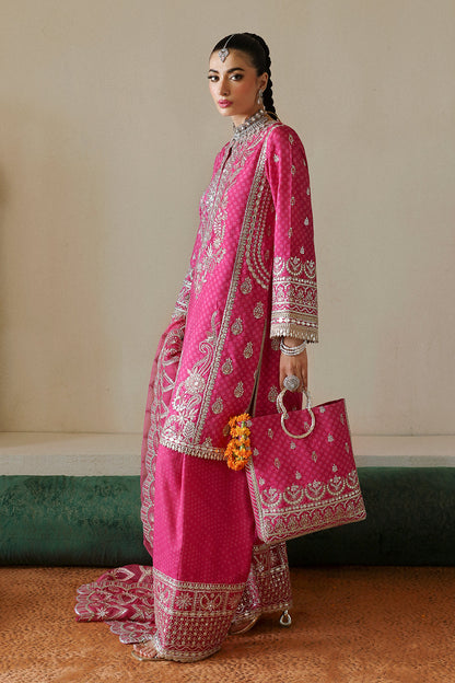 Afrozeh Shehnai Wedding Formals 24 Yasmin - Magenta Pakistani Dress with intricate embroidery and embellishments. Shop elegant Asian dresses at Maria Faisal.