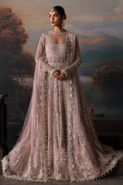 Afrozeh The Brides Edit 23 Isabella – Lilac Pakistani Bridal Dress with intricate embroidery and embellishments. Shop elegant Asian dresses at Maria Faisal.