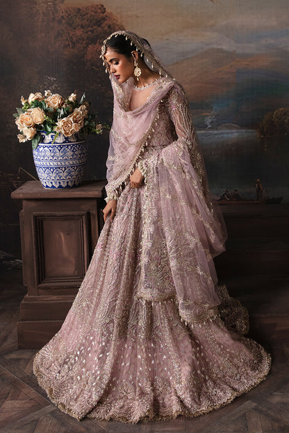 Afrozeh The Brides Edit 23 Isabella – Lilac Pakistani Bridal Dress with intricate embroidery and embellishments. Shop elegant Asian dresses at Maria Faisal.