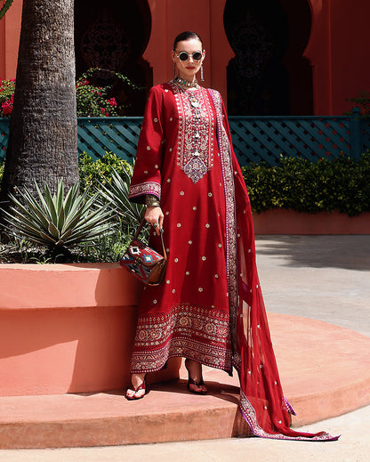 Mushq | Nuvera Raw Silk 26 | Agatha - Luxury Dress - available at Maria Faisal in UK and USA.