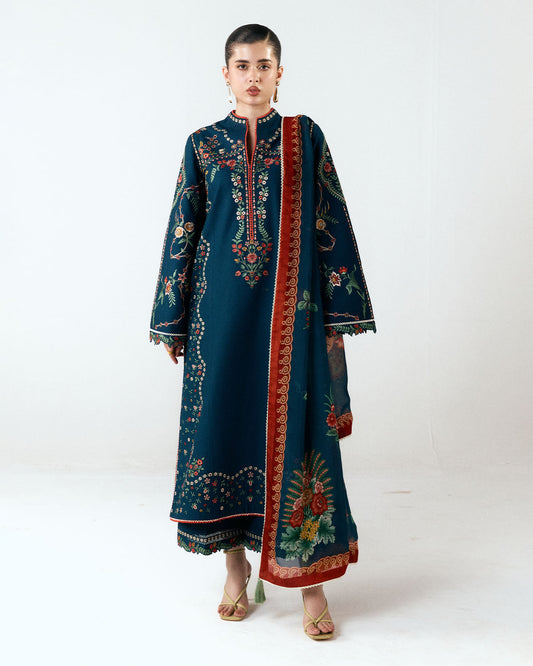 Jugnu | SS 26 Lawn | Agna - Luxury Dress - available at Maria Faisal in UK and USA.