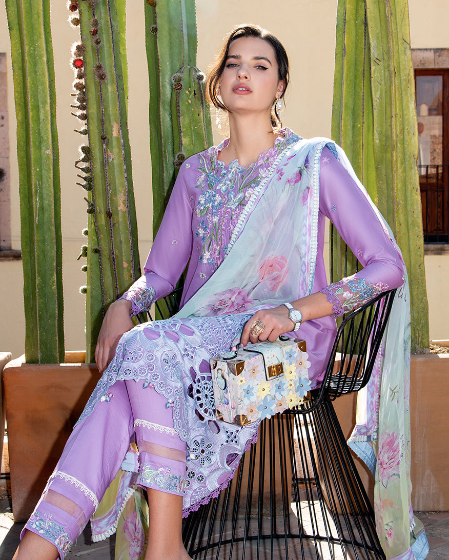Mushq | Odyssey Lawn 26 | Ailyn - Luxury Dress - available at Maria Faisal in UK and USA.