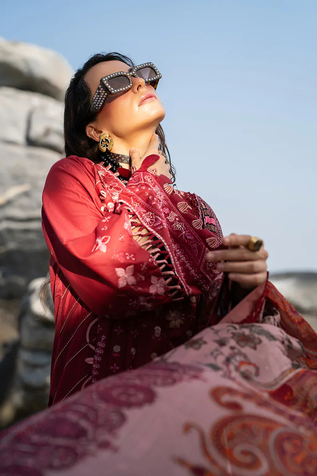 AJR Couture | Alif Signature Luxury Lawn 24 | Eleganza - Pakistani Designer Dress - Maria Faisal