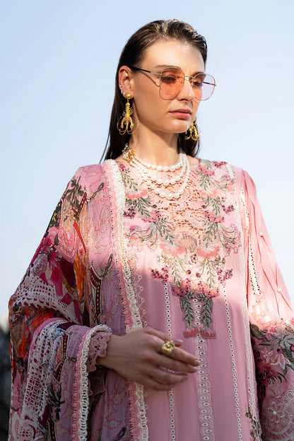 AJR Couture | Alif Signature Luxury Lawn 24 | Rosy - Pakistani Designer Dress - Maria Faisal