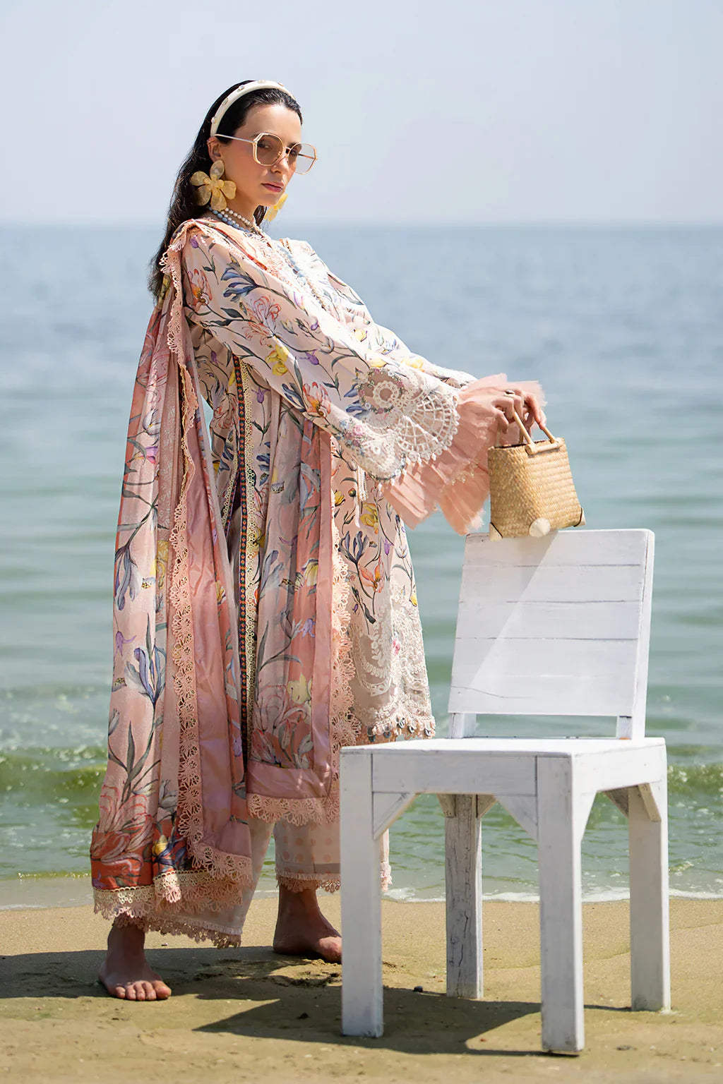 AJR Couture | Alif Signature Luxury Lawn 24 | Blooming - Pakistani Designer Dress - Maria Faisal