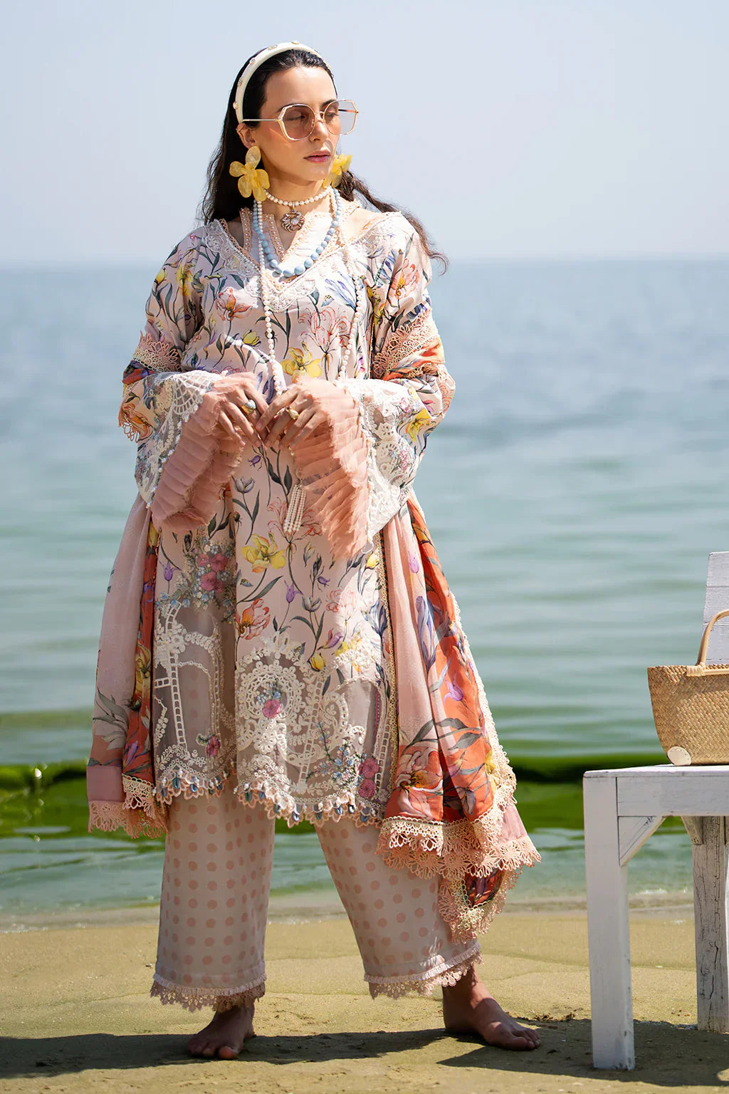 AJR Couture | Alif Signature Luxury Lawn 24 | Blooming - Pakistani Designer Dress - Maria Faisal
