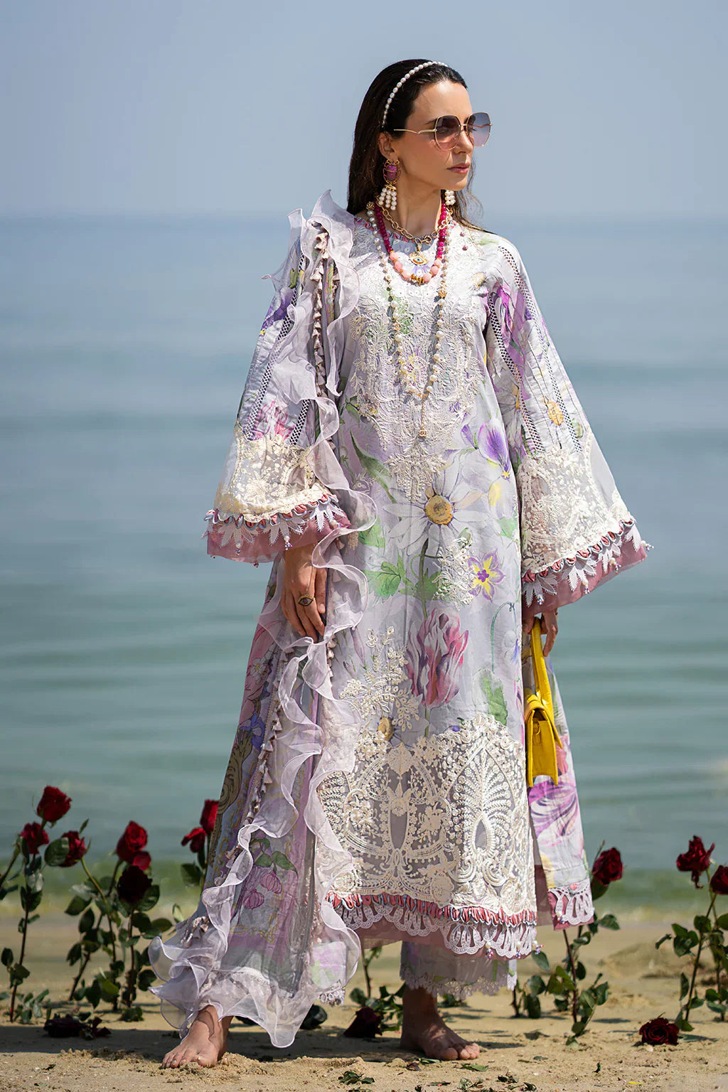 AJR Couture | Alif Signature Luxury Lawn 24 | Lyra - Pakistani Designer Dress - Maria Faisal