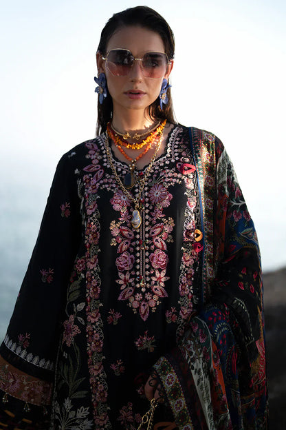 AJR Couture | Alif Signature Luxury Lawn 24 | Noir - Pakistani Designer Dress - Maria Faisal