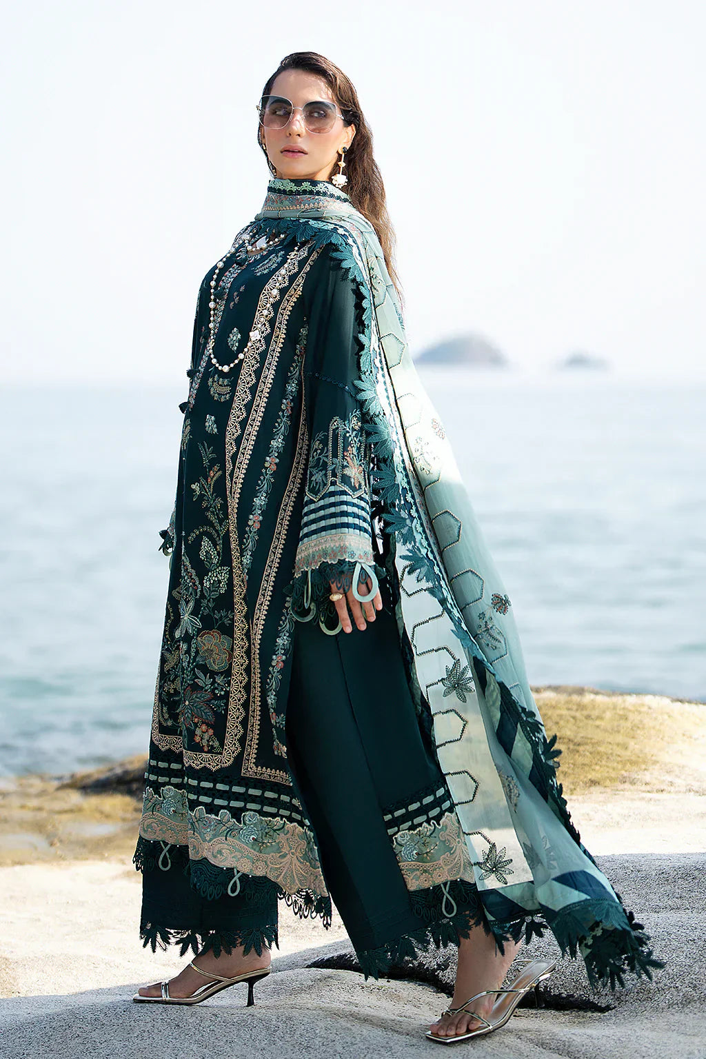 AJR Couture | Alif Signature Luxury Lawn 24 | Celia - Pakistani Designer Dress - Maria Faisal