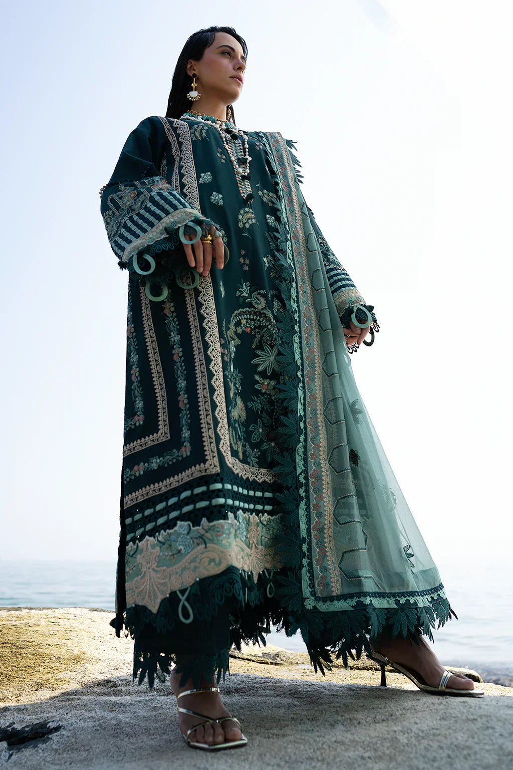 AJR Couture | Alif Signature Luxury Lawn 24 | Celia - Pakistani Designer Dress - Maria Faisal