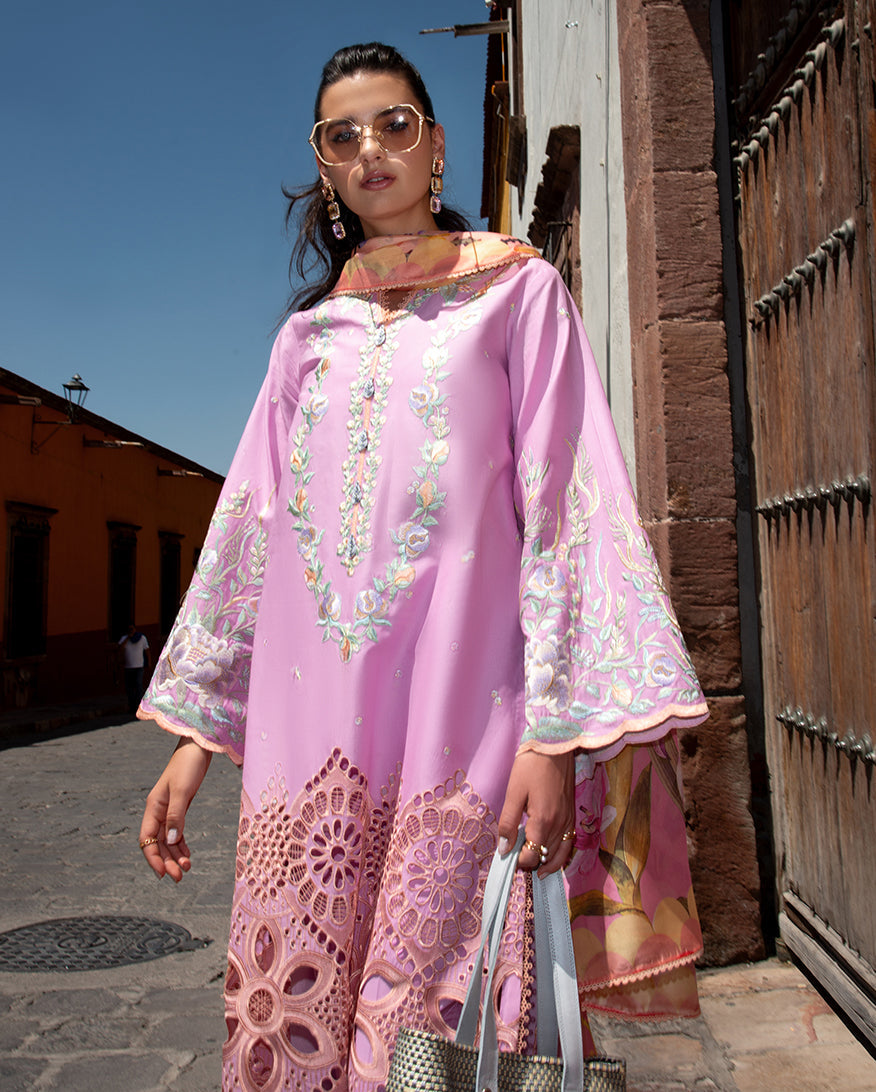 Mushq | Odyssey Lawn 26 | Alba - Luxury Dress - available at Maria Faisal in UK and USA.