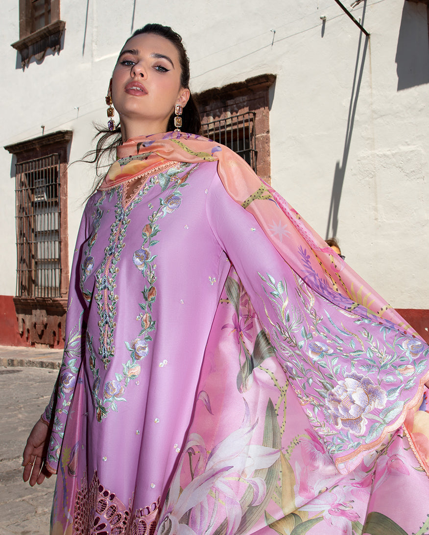 Mushq | Odyssey Lawn 26 | Alba - Luxury Dress - available at Maria Faisal in UK and USA.