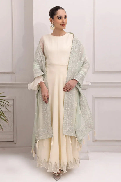 Alizeh | Formals Collection | Off White Dress 3 piece - RTW1007