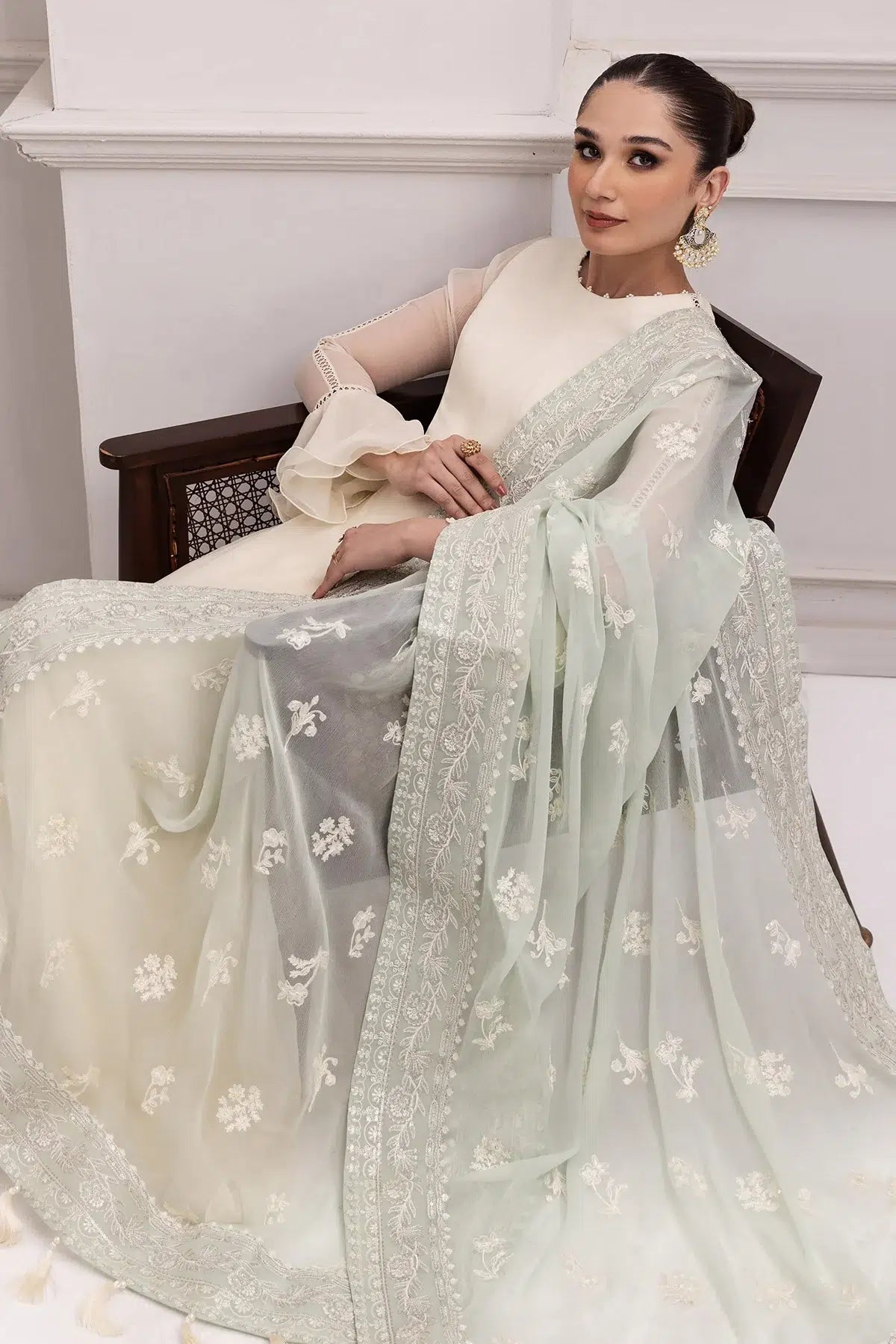 Alizeh | Formals Collection | Off White Dress 3 piece - RTW1007