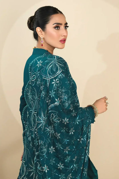 Alizeh | Formals Collection | Sea Green Peplum 3 piece - RTW1015