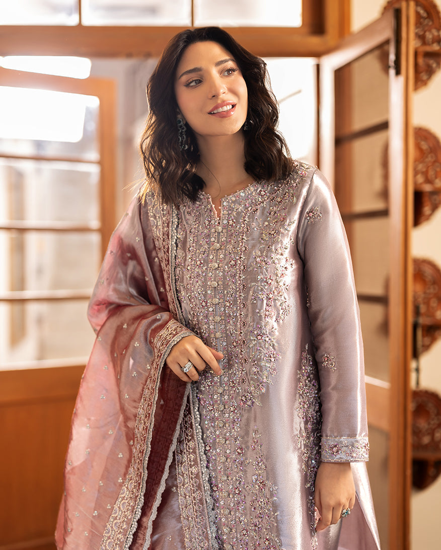 Mushq | Sunehri Lama Silk | Anoushay - Formal Dress - available at Maria Faisal in UK and USA.