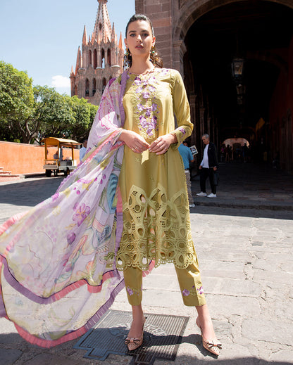 Mushq | Odyssey Lawn 26 | Aranza - Luxury Dress - available at Maria Faisal in UK and USA.