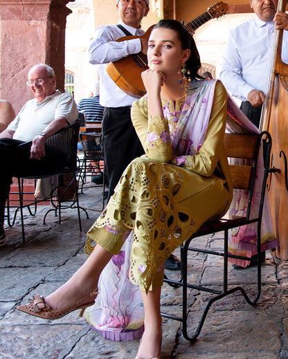 Mushq | Odyssey Lawn 26 | Aranza - Luxury Dress - available at Maria Faisal in UK and USA.