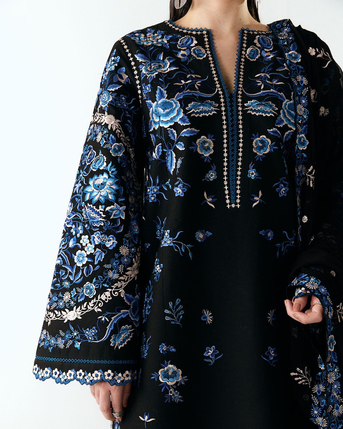 Jugnu | SS 26 Lawn | Ari - Luxury Dress - available at Maria Faisal in UK and USA.