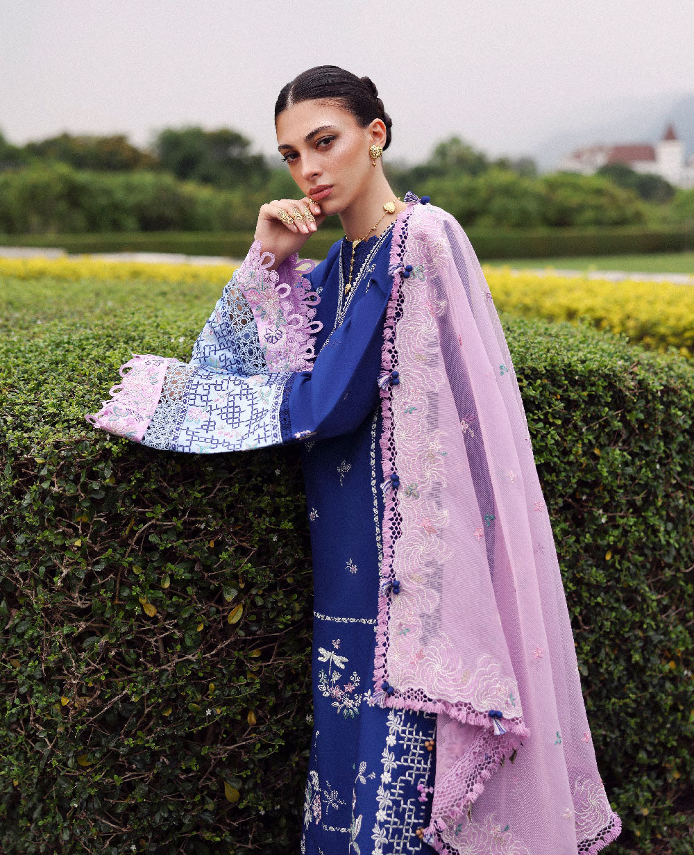 Republic Womenswear | Lilas Lawn 26 | Aria - Luxury Dress - available at Maria Faisal in UK and USA.