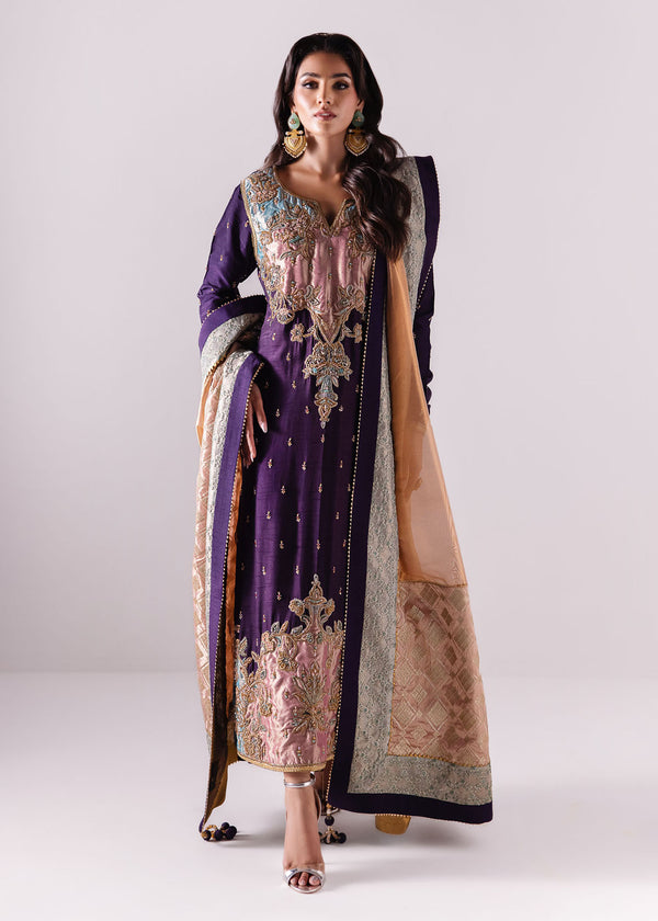 Laj | Elaheh Formals | KYLIE - Designer Dress with Intricate embroidery and embellishments. Shop elegent wedding dress at Maria Faisal.