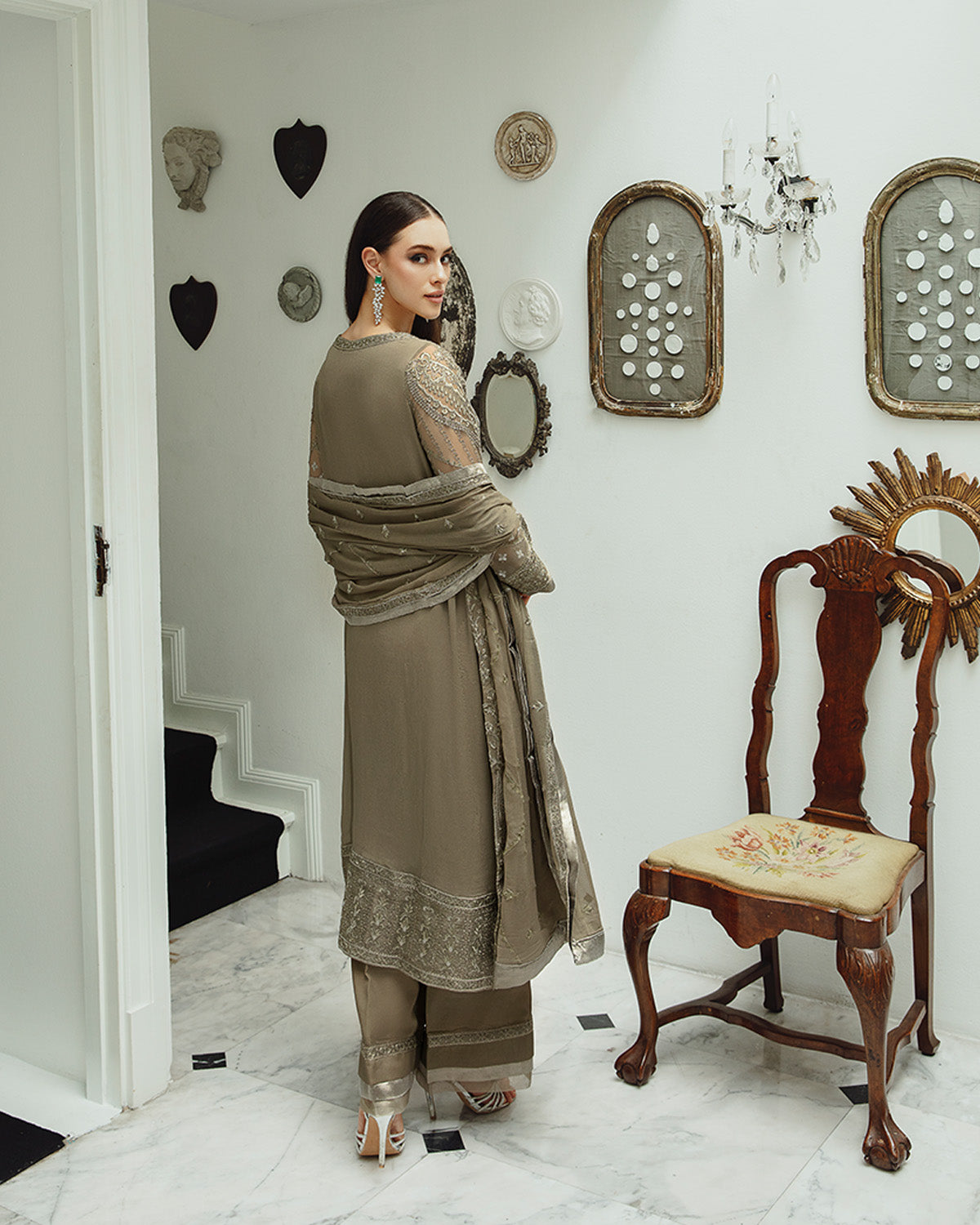 Maryum n Maria | Freesia Ariya Formals | SW23-504 - Umber - Zarin - Ladies Clothes - Maria Faisal