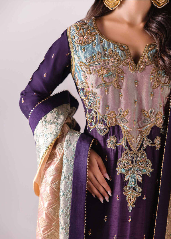 Laj | Elaheh Formals | KYLIE - Designer Dress with Intricate embroidery and embellishments. Shop elegent wedding dress at Maria Faisal.