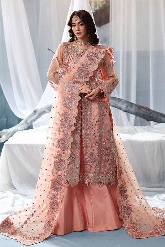 Saffron | Zynoria Formals 25 | Carnelian - Formal Dress - available at Maria Faisal in UK and USA.