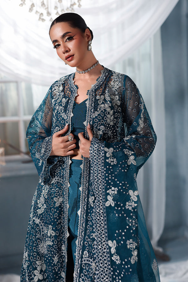 Saffron | Zynoria Formals 25 | Tourmaline - Formal Dress - available at Maria Faisal in UK and USA.