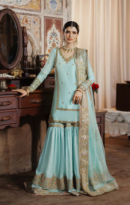 Maya | Dilbara Festive Pret 26 | SAAZ - Formal Dress - available at Maria Faisal in UK and USA.
